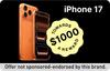 Get Up To $1000 Towards iPhone 17! -AU, Incent, Email Submit RS